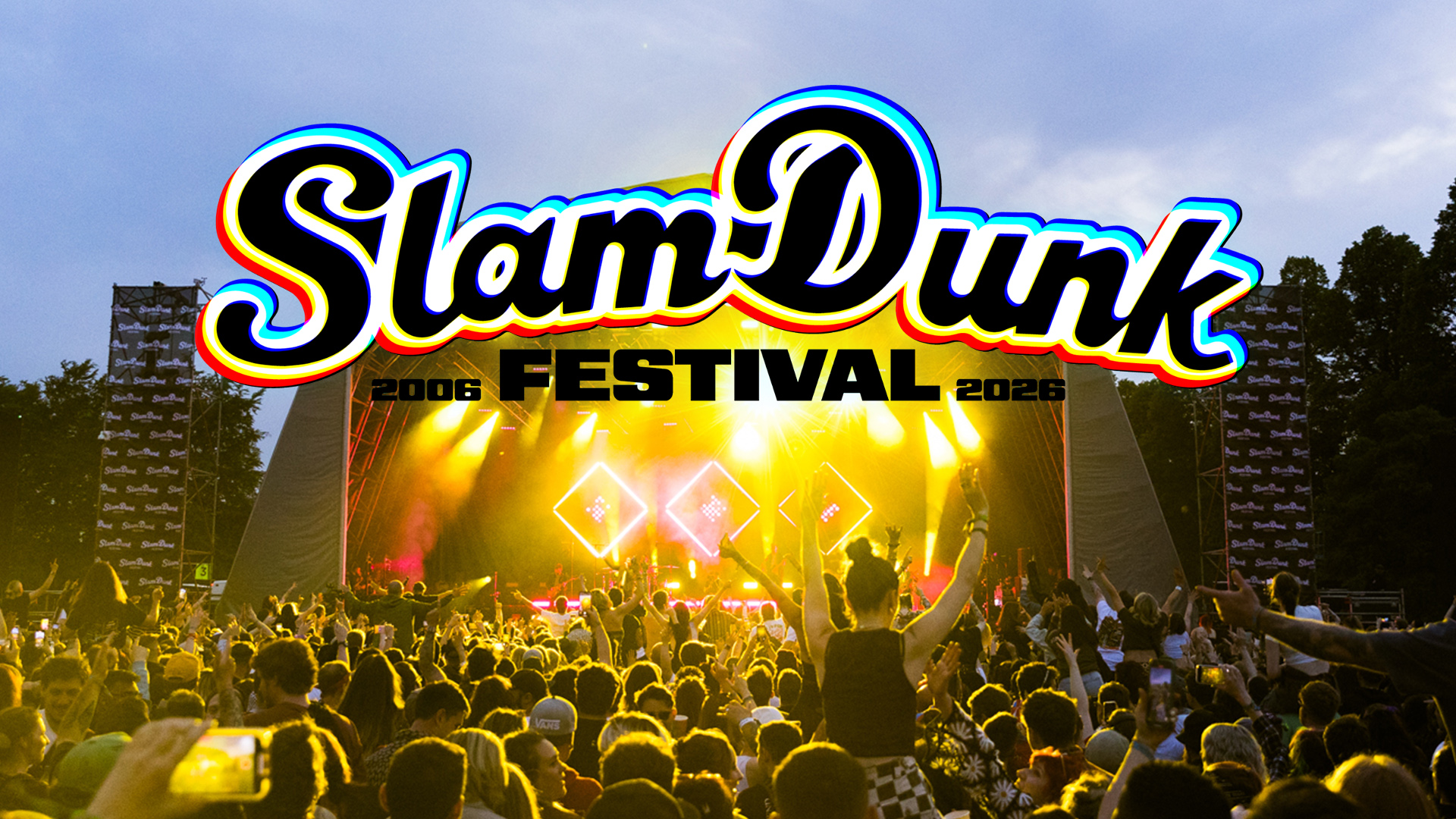 Slam Dunk Festival crowd and alternative music stage